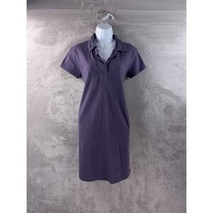 Pact Shirt Dress Womens Size Small Purple Organic Cotton Casual Minimalist